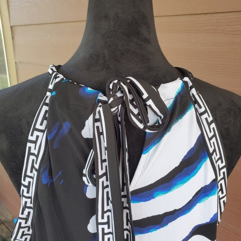White House Black Market Graphic Animal Print Mini Dress Tunic Top Size XL NWOT - Picture 5 of 16